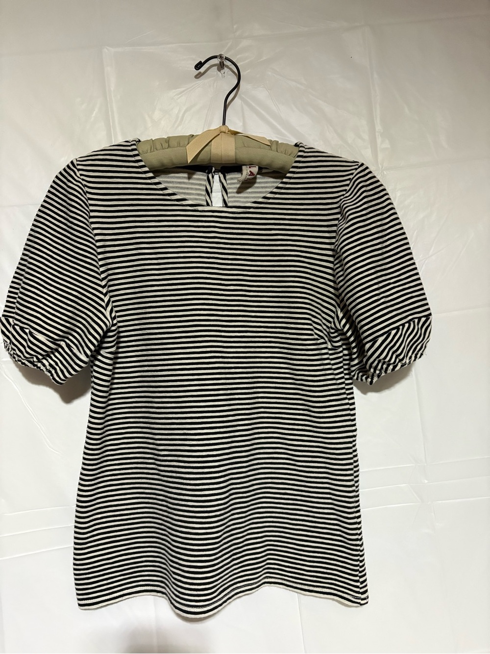 dolan Black & White Striped Top with Branded Tag